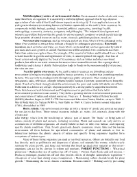 Multidisciplinary Nature of Environmental Studies: Environmental Studies Deals with Every Issue Thataffects an Organism