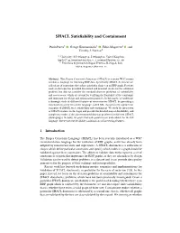 SHACL Satisfiability and Containment