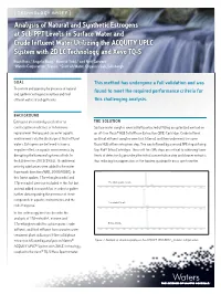 Analysis of Natural and Synthetic Estrogens at Sub-PPT Levels In
