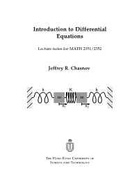 Introduction to Differential Equations