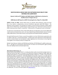 Nexstar Media Group and Dish Network Reach Multi-Year Distribution Agreement