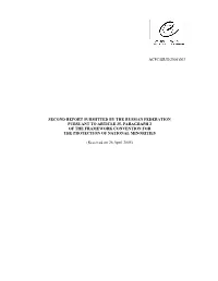 Second Report Submitted by the Russian Federation Pursuant to The