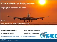 The Future of Propulsion Highlights from ISABE 2017