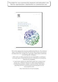This Article Appeared in a Journal Published by Elsevier. the Attached Copy Is Furnished to the Author for Internal Non-Commerci