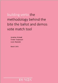 Building Verto the Methodology Behind the Bite the Ballot and Demos Vote Match Tool