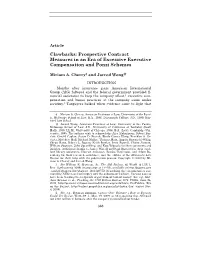 Clawbacks: Prospective Contract Measures in an Era of Excessive Executive Compensation and Ponzi Schemes
