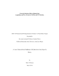 From the Berkeley Hills to Bishop Peak: Acquisition and Use of Land at Cal Poly and UC Berkeley