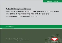 Multilingualism As an Intercultural Phenomenon in the Framework Of