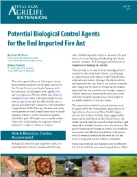 Potential Biological Control Agents for the Red Imported Fire Ant