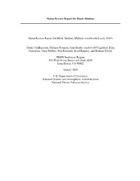 Black Abalone Status Review Report (Status Review) As Mandated by the ESA