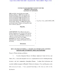Declaration of Teresa A. Woody in Support of Motion for Attorney's