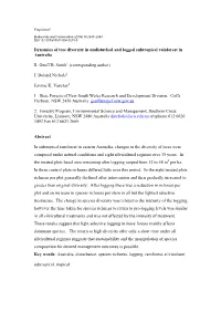 Dynamics of Tree Diversity in Undisturbed and Logged Subtropical Rainforest in Australia