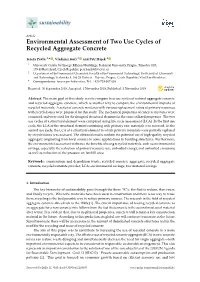 Environmental Assessment of Two Use Cycles of Recycled Aggregate Concrete