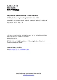Negotiating and Mediating Conduct Of