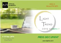PRESS DOCUMENT Parc Des Expositions Paris Nord Villepinte Context of the Fair