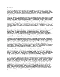 Ryan Flodin the COVID-19 Pandemic and Resulting Lockdown Have
