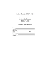 Student Handbook 2017 – 2018