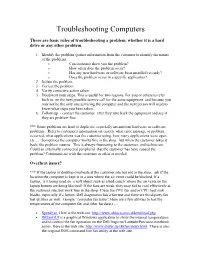 Troubleshooting Computers