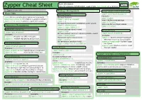 Zypper Cheat Sheet Or Type M an Zypper on a Terminal