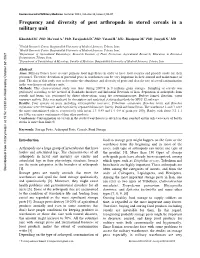 Abundance and Diversity of Pest Arthropods in Stored Cereals in A
