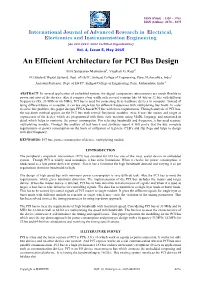 An Efficient Architecture for PCI Bus Design