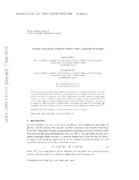 Lorentz Invariance Violation Matrix from a General Principle 3