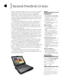 Macintosh Powerbook G3 Series