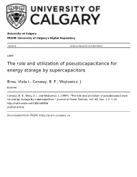 The Role and Utilization of Pseudocapacitance for Energy Storage by Supercapacitors