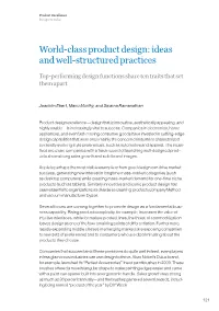 World-Class Product Design: Ideas and Well-Structured Practices