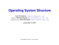 Operating System Structure