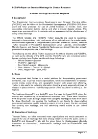 Pcdspo-Report-On-Disaster-Response-Unified-Hashtags.Pdf (PDF | 780.63