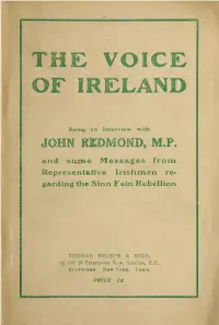 The Voice of Ireland;Being an Interview with John Redmond, M. P