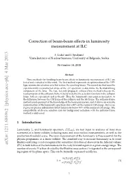 Correction of Beam-Beam Effects in Luminosity Measurement At