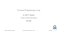 Functional Programming in Lisp