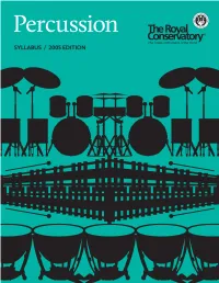 Percussion Syllabus