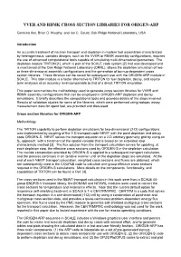 Vver and Rbmk Cross Section Libraries for Origen-Arp