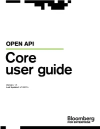BLPAPI Core User Guide