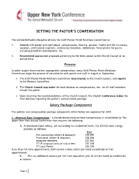 Setting the Pastor's Compensation