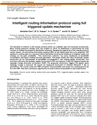 Intelligent Routing Information Protocol Using Full Triggered Update Mechanism