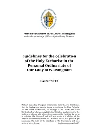 Liturgy Guidelines