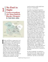 No End in Sight Understanding the Sino-Indian Border Dispute