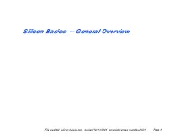 Silicon Basics -- General Overview
