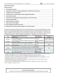 [1] Vaccination Update Table of Contents: 1