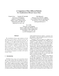 A Comparison of Three Different Methods for Classification of Breast