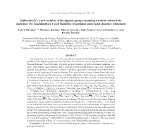 A New Member of the Zippeite Group Containing Trivalent Cations from Jáchymov (St
