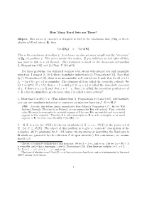 How Many Borel Sets Are There? Object. This Series of Exercises Is
