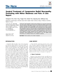 The Nerve.2020.6(2):83-85 the Nerve CASE REPORT