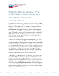 Untangling the Gun Lobby's Web of Self-Defense and Human Rights