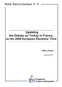 Updating the Debate on Turkey in France, Note Franco-Turque N° 4