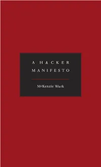 A Hacker Manifesto